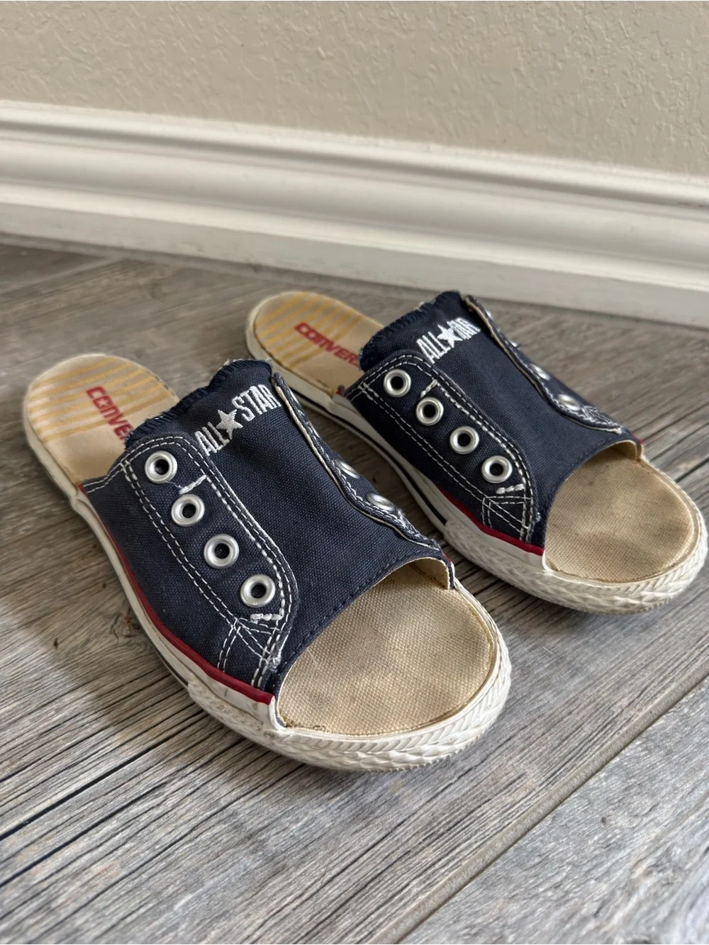 Converse All Star Navy Cut Away Slides